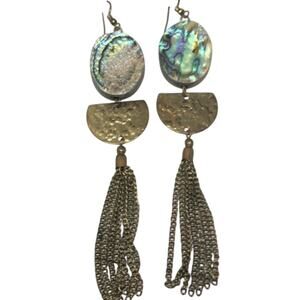 Handmade Abalone Statement Earrings